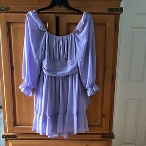 Lavender Off-Shoulder Dress